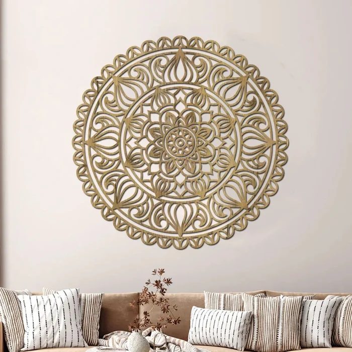 Dřevěná mandala Blahobyt 40 cm
