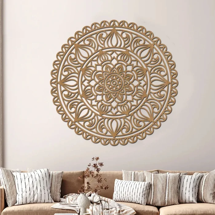 Dřevěná mandala Blahobyt 40 cm