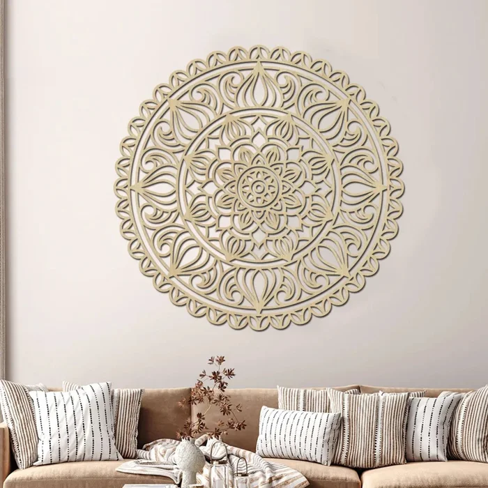 Dřevěná mandala Blahobyt 40 cm