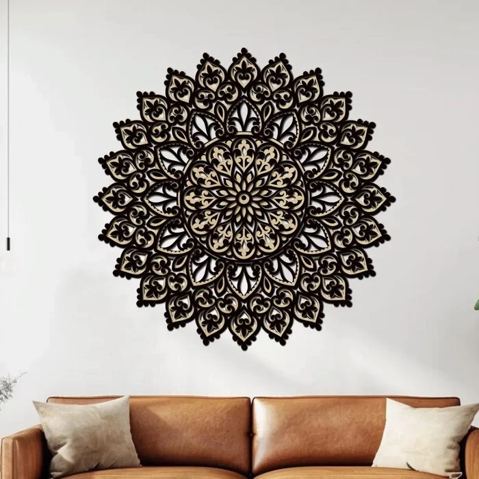 Dřevěná mandala Harmonie duše 40x40 cm
