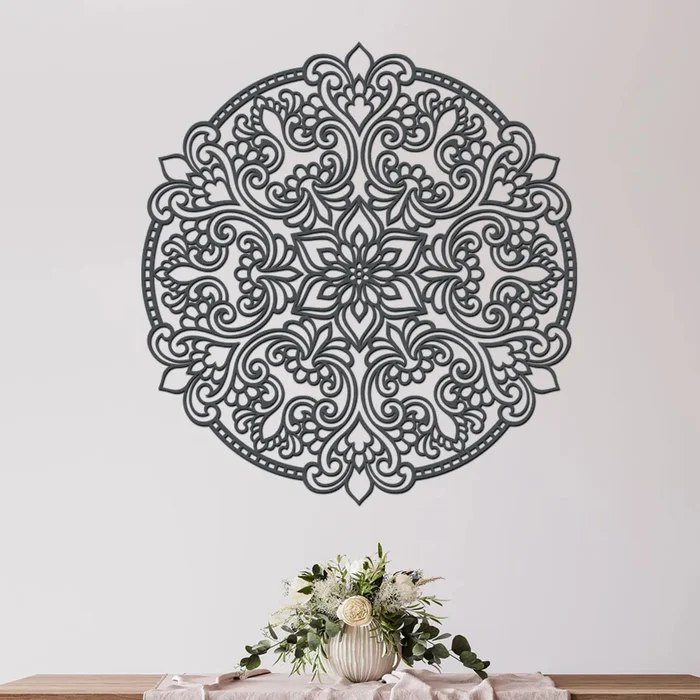 Dřevěná mandala Láska s barevným výběrem 60 cm