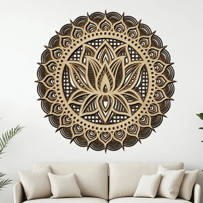Dřevěná mandala NADĚJE A SÍLA 40 cm
