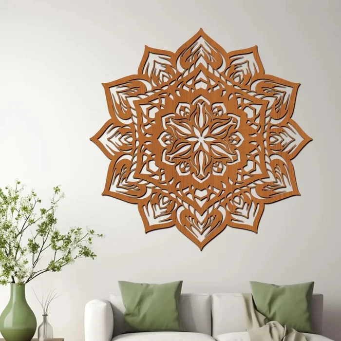 Dřevěná mandala Otevřená Moudrost 40 cm