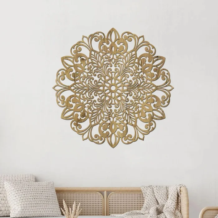 Dřevěná Mandala Otevřené Srdce s Výběrem Barvy a Velikosti