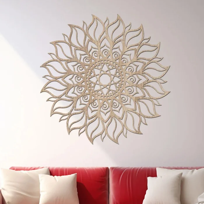 Dřevěná mandala Vnitřní Plamen 40 cm