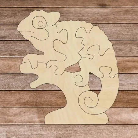 Dřevěná Montessori vkládačka CHAMELEÓN