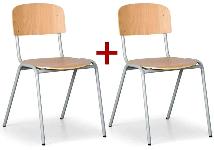 Dřevěná židle LISA s lakovanou konstrukcí – akční nabídka 1+1 zdarma