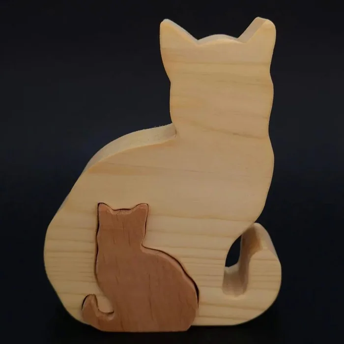 Dřevěné puzzle Kočka