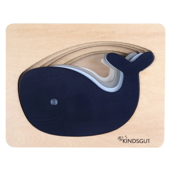 Dřevěné puzzle Whale Kindsgut