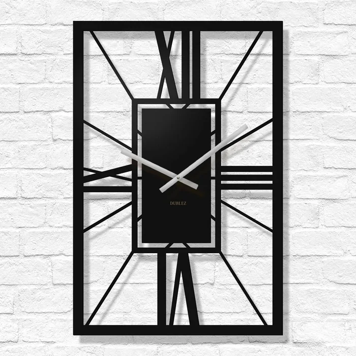 Dřevěné římské hodiny Arch Deco