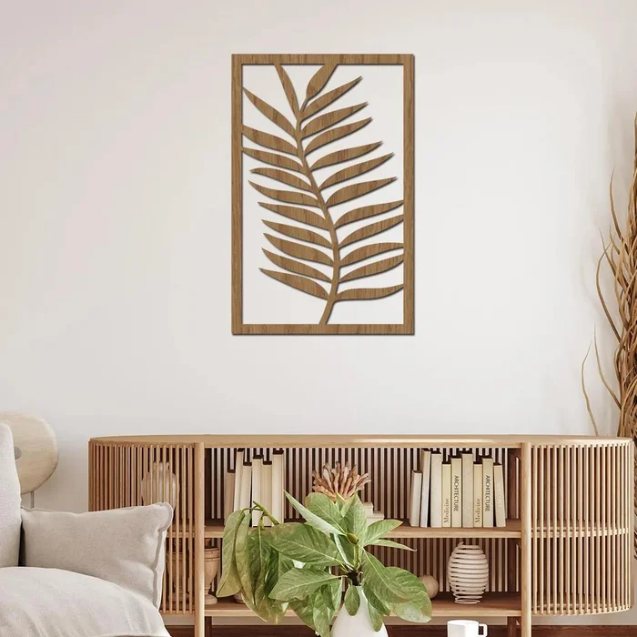 Dřevěný dekorativní list na zeď 26x40 cm