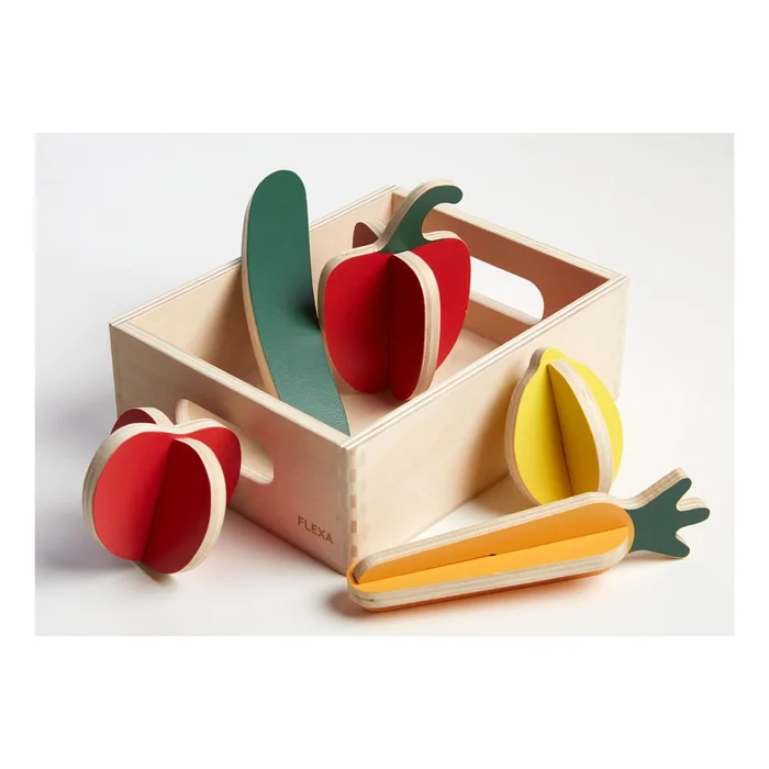 Dřevěný dětský obchodní set Flexa Play Shop Vegetables