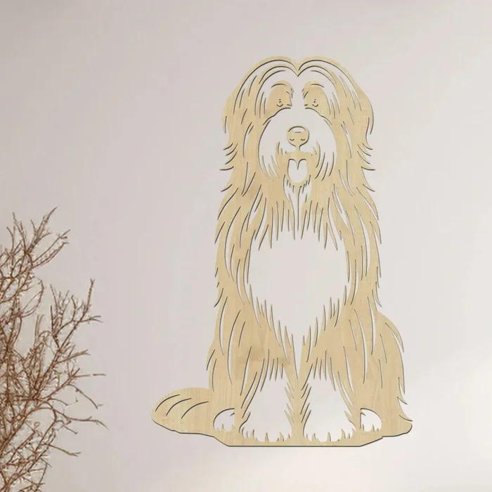 Dřevěný obraz Bearded Collie Javor 31x40 cm