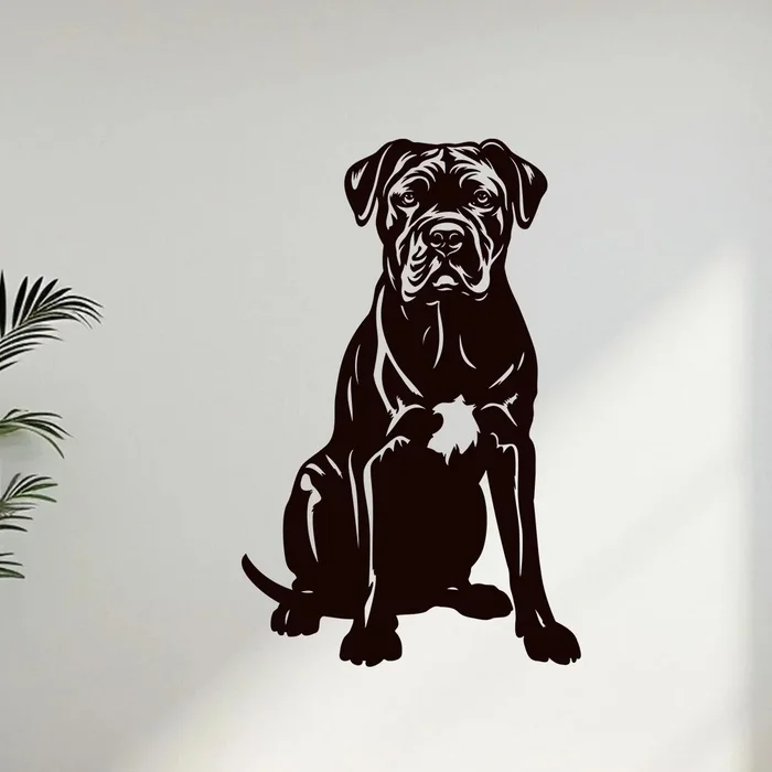 Dřevěný obraz Cane Corso 26x40 cm Černá