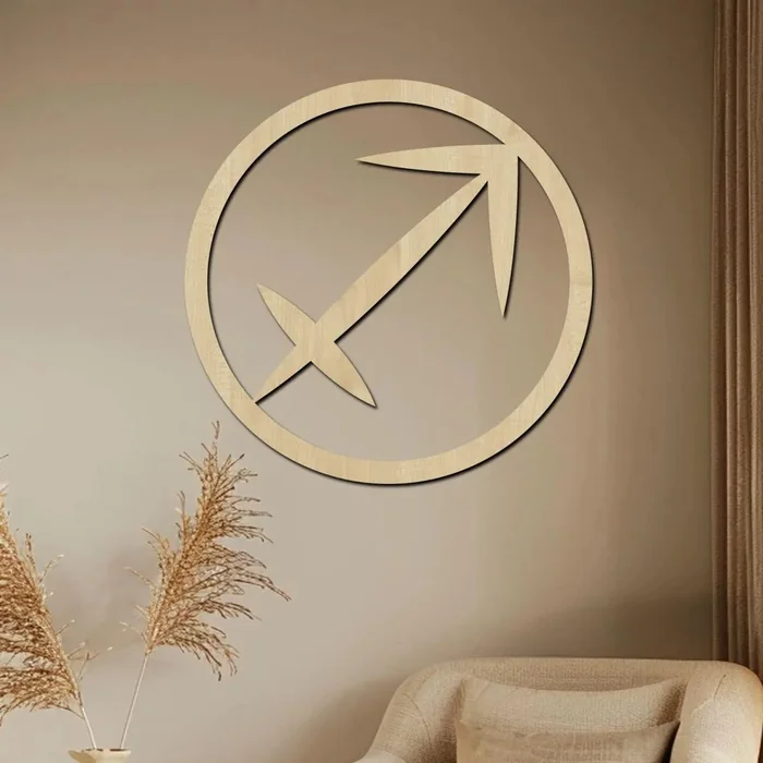 Dřevěný obraz znamení Střelce