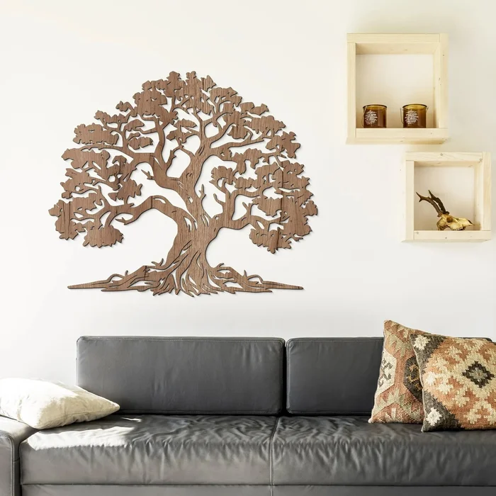 Dřevěný strom na zeď Růst