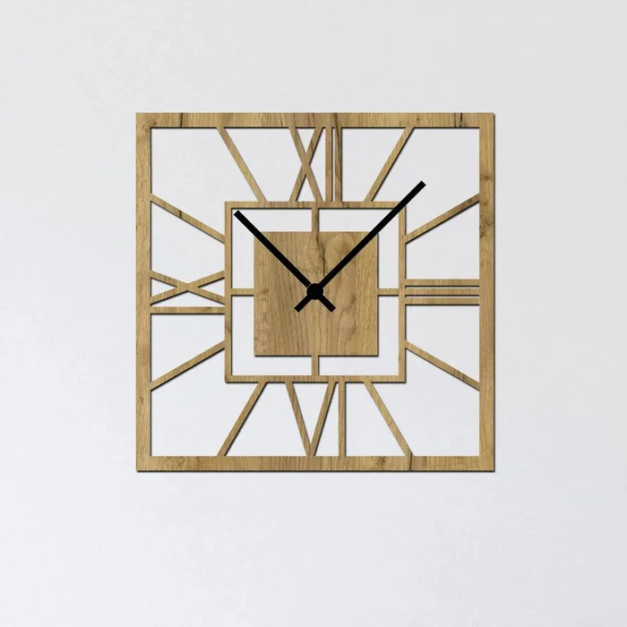 Dřevo života SQUARE nástěnné hodiny 35x35 cm