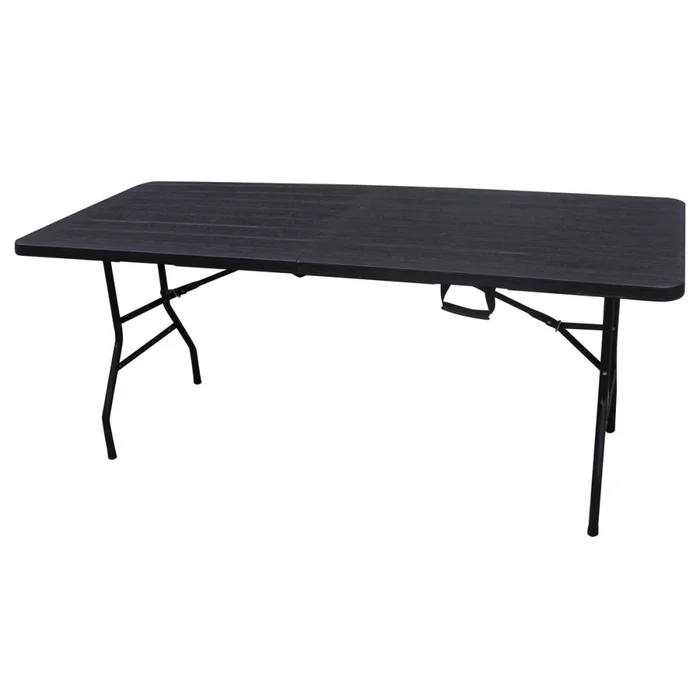 Drivon skládací campingový stůl 180x74 cm, černý