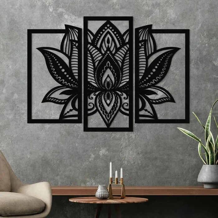 DUBLEZ Mandala Harmonie 3Dílná na Zeď