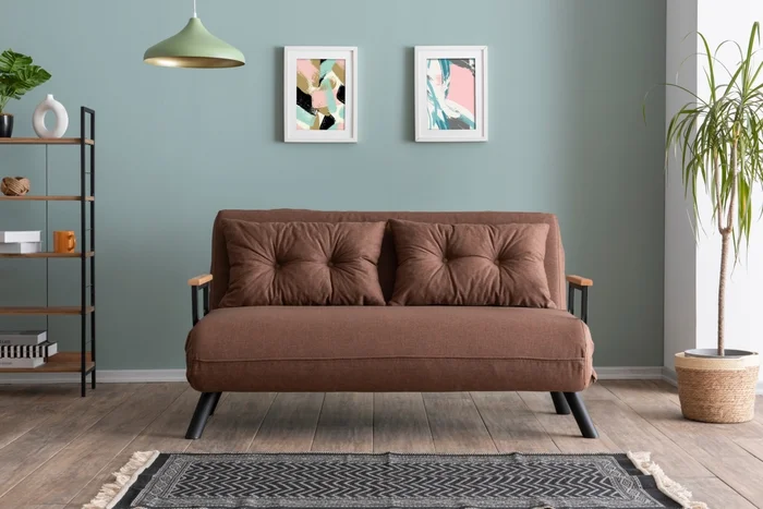 Dvojsedák COMPACT – světle hnědá