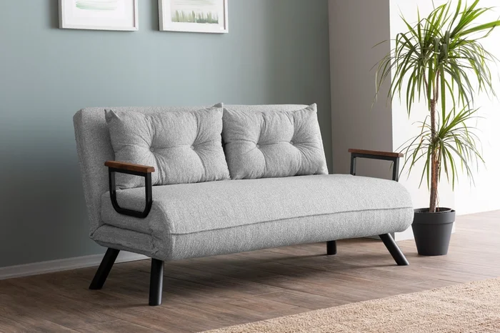 Dvojsedák COMPACT – světle šedá