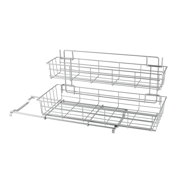 Dvoupatrové přídavné poličky Metaltex Limpio do kuchyňské skříně