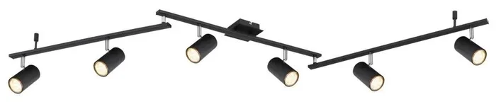 Elegantní černé bodové svítidlo Globo ROBBY 6xGU10/35W/230V