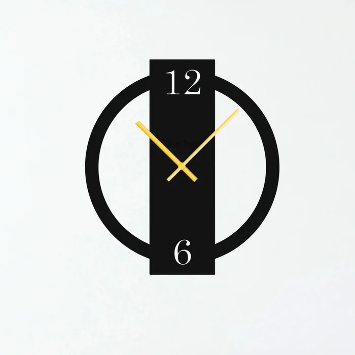 Elegantní Černé Dřevěné Nástěnné Hodiny DESIGN – 35x35 cm