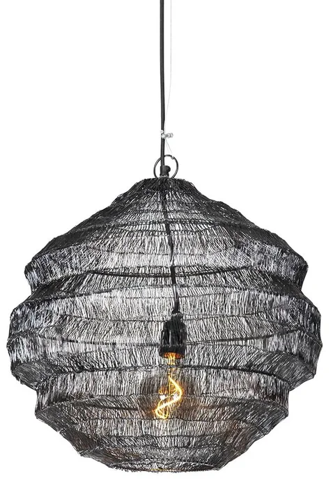 Elegantní černé orientální svítidlo - Vadi 45 cm x 40 cm