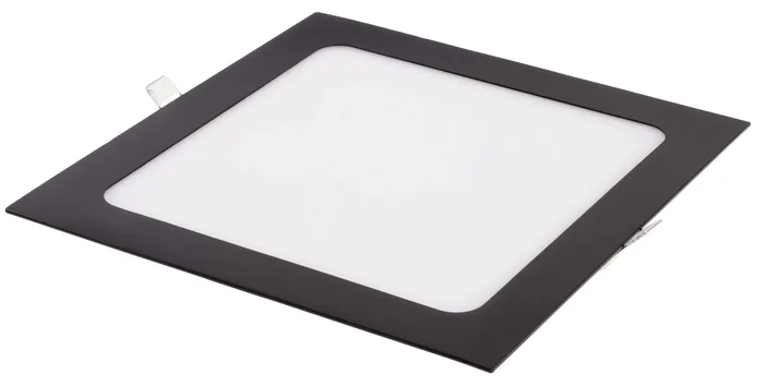 Elegantní čtvercový LED panel 18W s černým rámečkem a teplým bílým světlem