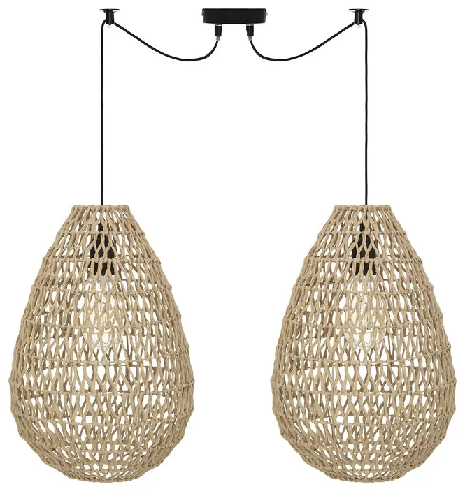 Elegantní Dvojice Závěsných Papírových Lamp
