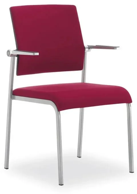 Elegantní konferenční židle WIRO, sytě červená