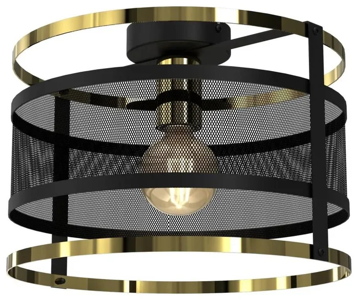 Elegantní lustr RIM Luminex černý/zlatý 1xE27/60W