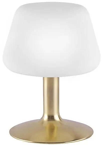 Elegantní mosazná stolní lampa s 3-úrovňovým dotykovým stmívačem a integrovanou LED - Tilly