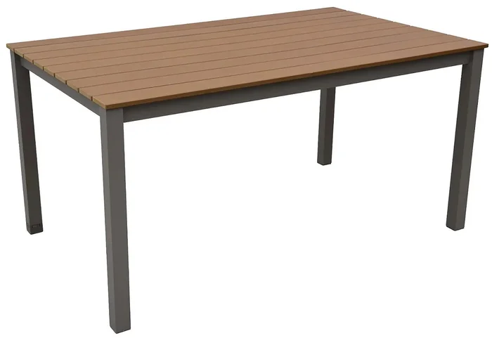 Elegantní ratanový zahradní stůl CALVIN 150x90 cm v hnědé barvě