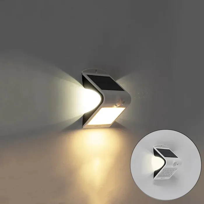 Elegantní Solární Venkovní Svítidlo s Detektorem Pohybu – Bílý Design Daya