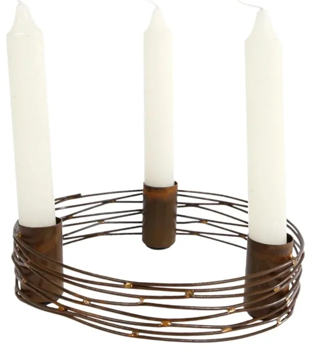 Elegantní svícen MIRELLA v měděných tónech - různé velikosti