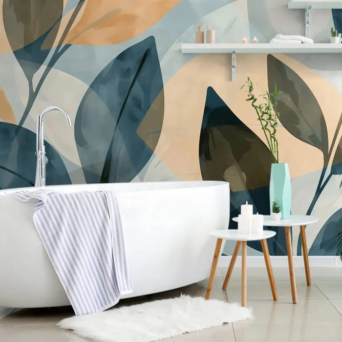 Elegantní tmavé listy – moderní tapeta do interiéru