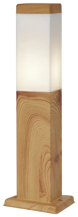 Elegantní venkovní stojací lampa z oceli s dřevěným dekorem 45 cm IP44 - Malois