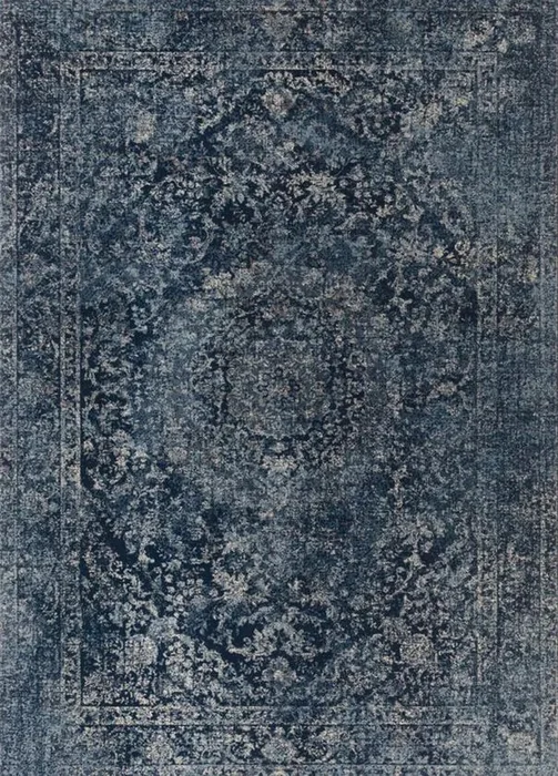 Elegantní vlněný koberec BELIZE 72412/500, 67x130 cm, Modrá/Multi-barvy