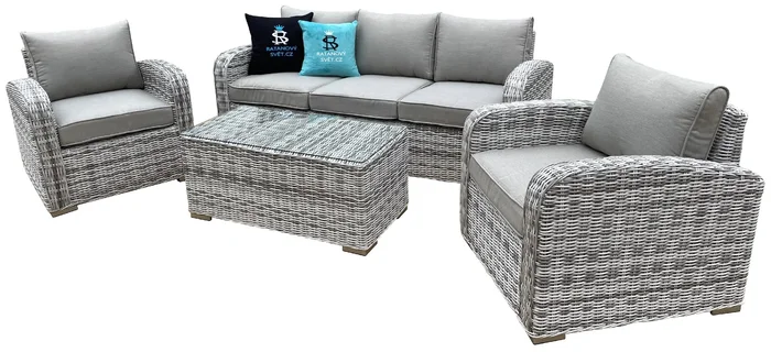 Elegantní zahradní sestava SARAH II - světle šedá