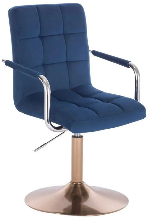 Elegantní židle Verona Velur s zlatým talířem