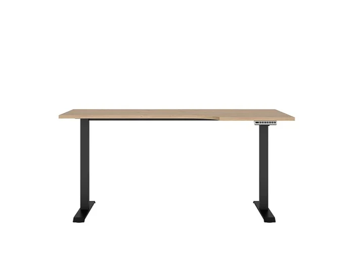 Elektricky polohovatelný psací stůl BELLARMINO 160x90 cm, pravý, dub artisan