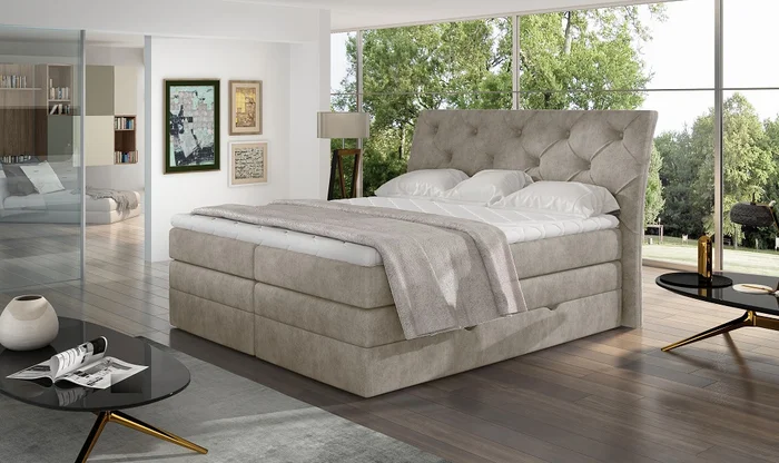 ELTAP Mirabel boxspring s úložným prostorem a vysokým čelem