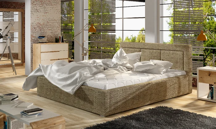 ELTAP Postel Belluno Modrá Mat Velvet 180x200 cm