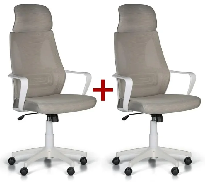 Ergonomická kancelářská židle FRESH, béžový design + Akce 1+1 zdarma