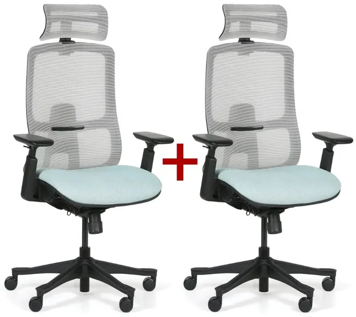 Ergonomická kancelářská židle JANE s 1+1 zdarma v zelené barvě