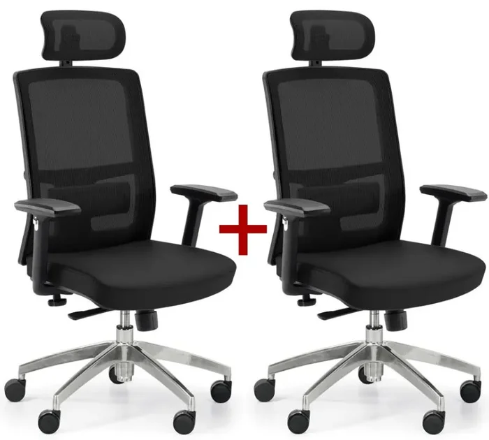 Ergonomická kancelářská židle NED MF – Černá s výhodným dárkem