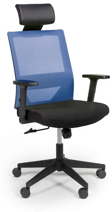 Ergonomická kancelářská židle WOLF s síťovaným opěrákem a nastavitelností