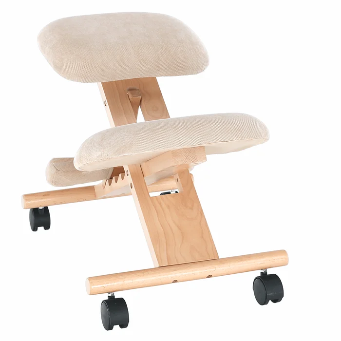 Ergonomická klekačka GROCO – krémová/buk